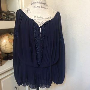 Dark Blue Shear Blouse